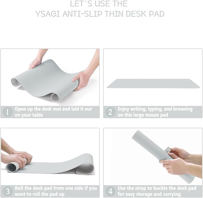 YSAGi Non-Slip Leather Desk Pad L Size, Waterproof Laptop Computer Desk - Image 7