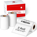 Phomemo 3 Roll 2.36"x 1.57" Thermal Sticker Label, 180 Labels/Roll | Compatible with M220,M250,M260,M200,M221 Printer,Strong Permanent Adhesive,for Customer Mailer,Address,Business Letter