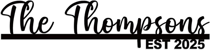 House Warming Gift for New Home, Custom Metal Name Sign, Last Name Sign for by efcustomgifts