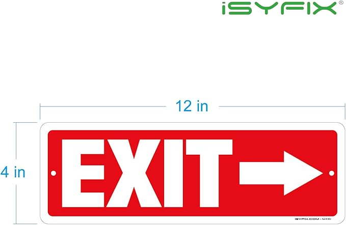 iSYFIX Exit Signs 2 Pack 12x4 Inch - Image 8