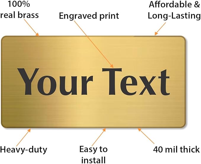 SmartSign Custom Brass Sign - Image 4