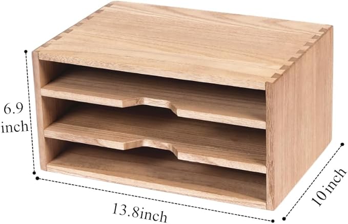 DDYURI 3-Tier Paper Storage Letter Tray File Sorter - Image 5