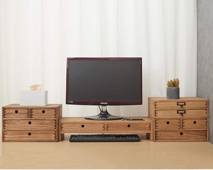 Kirigen Wood Desktop Storage Cabinet/Workspace Document Office necessity - Image 8
