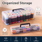 geelin 2 sets clear paint storage box with, close-up detail