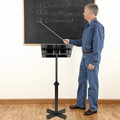 Bonnlo Classic Lectern Podium Stand, Height Adjustable Mobile Podium, Multi-P...