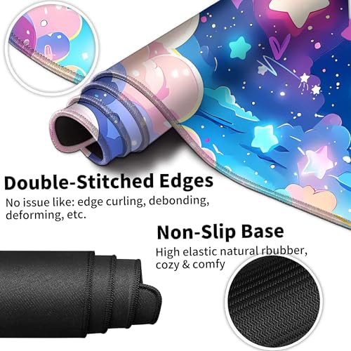 Large Mouse Pad Set 35.4 x 15.7 with Keyboard Wrist Rest, Wrist Support, and ...
