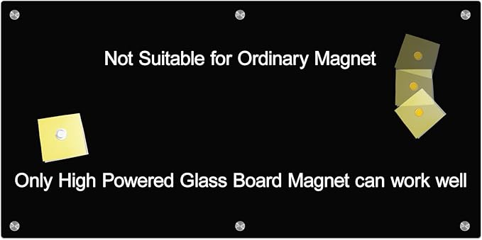 J&J worldwide Magnetic Black Glass Whiteboard 6' x 3', 70 x 35 Inches Large - Image 7