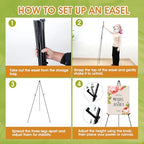 aroic 63 "easel stand for display, 6 pack, side view