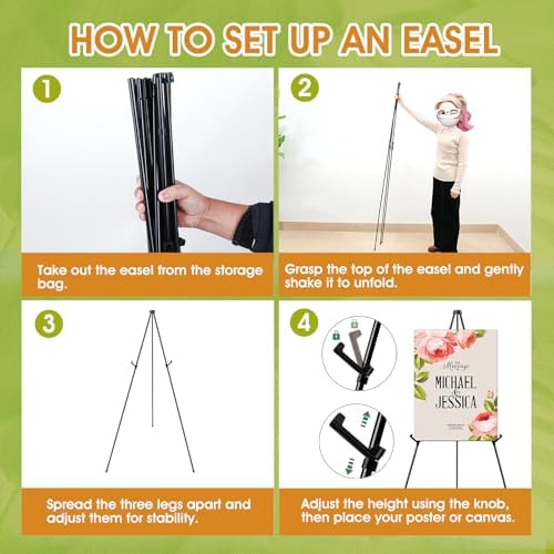 aroic 63 "easel stand for display, 6 pack, side view