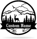 RealSteel Personalized Outdoor Metal Sign, Customize the Great Outdoor Deer & by RealSteel