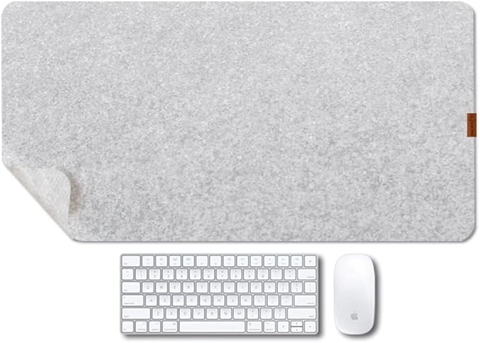 Bright Stone Felt Desk Mat, Non-Slip Mouse Pad, 31.5"x15.7" Office Supplies by BRIGHTSTONE