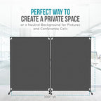 Steel-AID 100-inch Rolling Privacy Room Divider - Image 3