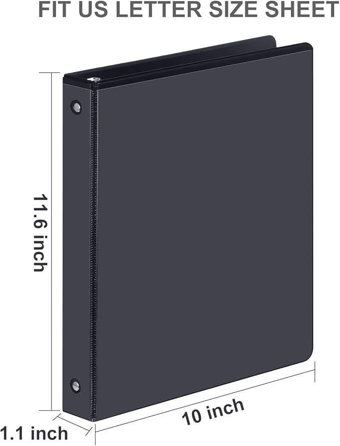 3 Ring Binder 1/2 Inch, ViVin Sturdy 0.5"-Round Ring Binder - Image 5