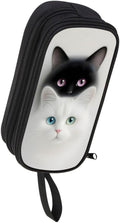 HiGaits Pencil Case for Boys, Durable Pen Box Twin Cats by Unknown