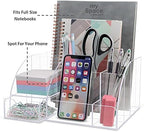 my space organizers clear acrylic desk oganizer, 9, close-up detail