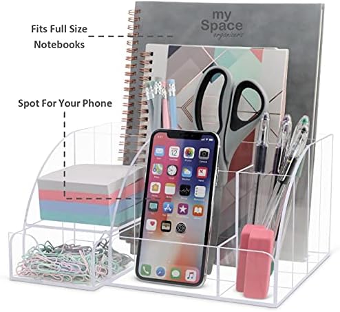 my space organizers clear acrylic desk oganizer, 9, close-up detail