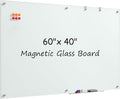 MaxGear Glass Whiteboard, Tempered Magnetic Dry Erase Board 60 x 40 Inch by MaxGear