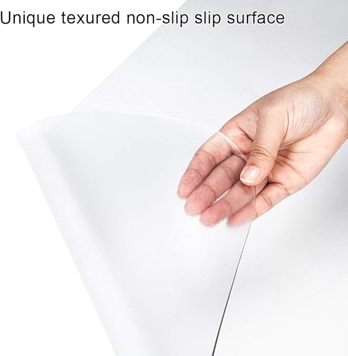Kuyal Clear Chair mat for Hard Floors 48 x 48 inches Transparent Floor Mats - Image 2