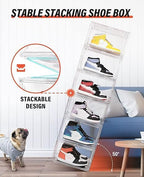 KDOR Shoe Box Clear Plastic Stackable - Image 4