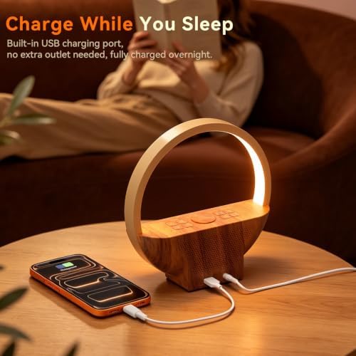 vivilumens sunrise alarm clock with sound machine &, front angle view