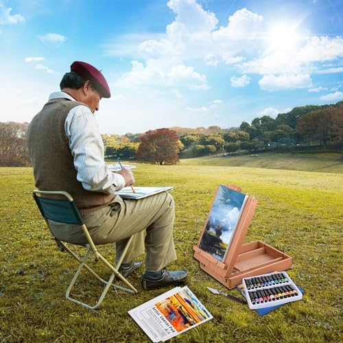 goldge tabletop easel acrylic paint set, painting kits, package contents