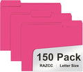 File Folder, RAZCC 150 Pack 1/3 Cut Tab File Folders Letter Size, Folders by RAZCC