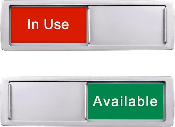 In Use or Available Sign, Magnetic Privacy Occupied Vacant Door indicator by SXKRHW