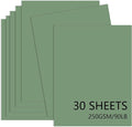 30 Sheets Sage Green Cardstock 8.5'' x 11'', 250gsm/92lb Heavyweight Cover by Bazyrock