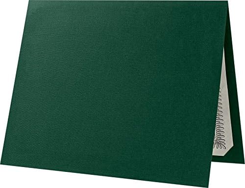 LUXPaper 9.5" x 12" Certificate Holders | Green Linen | 100lb. Cover | 25 Qty by LUXPaper