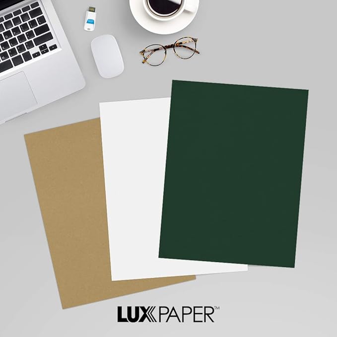 LUXPaper 8.5" x 11" Cardstock | Letter Size | Green Linen | 100lb. Cover | 1 - Image 9
