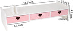 cute monitor stand kawaii desk organizer cute desk, side view