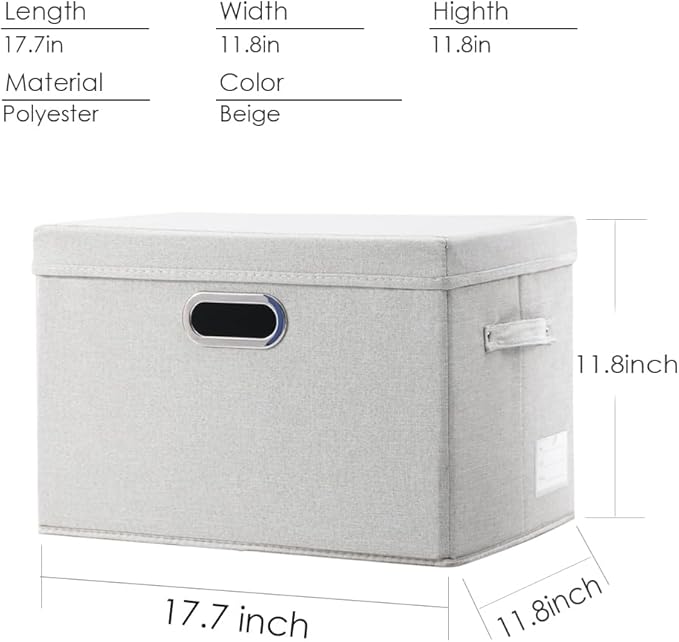 PRANDOM Large Collapsible Storage Bins - Image 4
