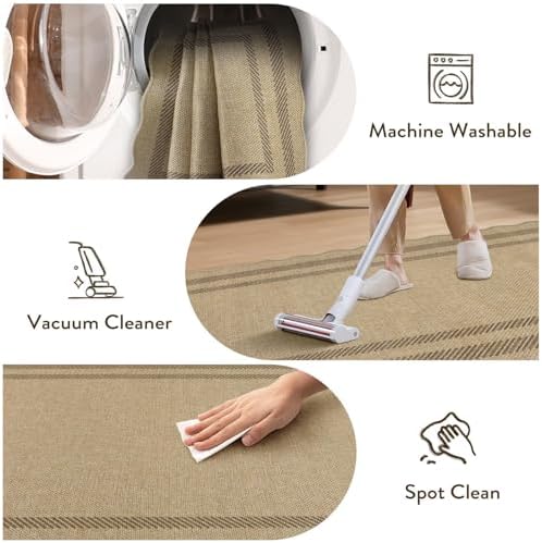 livebox scalloped washable 2x6 kitchen runner rug, easy, package contents