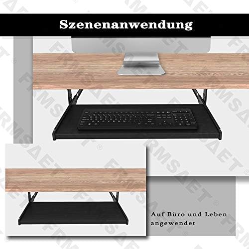 FRMSAET Office Product 20/24/30 inch Keyboard Drawer Tray(20 in, Black)
