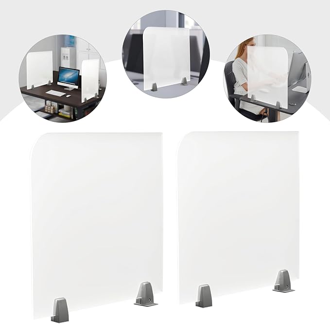 KONKENIE Acrylic Office Privacy Partition Indoor Desk Divider Guard Rectangle - Image 5