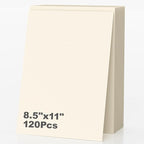 120 Sheets of Cardstock 8.5 x 11, Heavyweight Cover Cream Cardstock Printer by Nichela