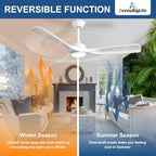 outdoor ceiling fan with light: 52 inch 3 showing dimensions