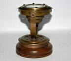 Nautical Brass Gimbal Compass Vintage Style Ship's Binnacle gimballed Compass - Image 4
