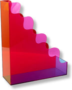 ban.do cute wavy edge acrylic file holder, colorblock, close-up detail