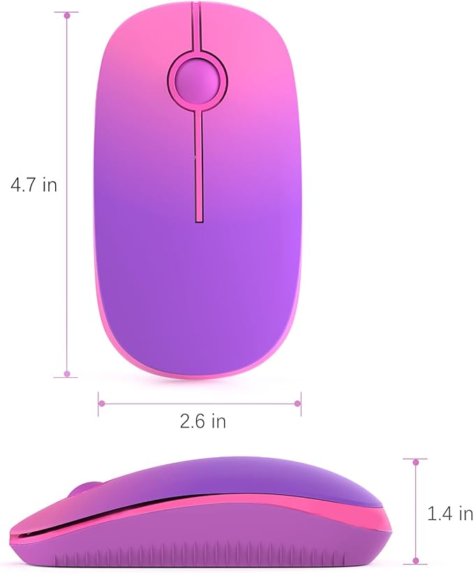 VssoPlor Wireless Mouse, 2.4G Slim Portable Computer Laptop Mouse - Image 7