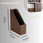 BLU MONACO | Cardboard Magazine File Holder Set of 6 | Vertical Magazine File - Image 7