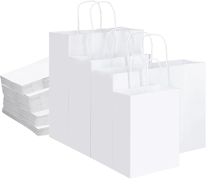 woric 120 PCS White Gift Bags by woric