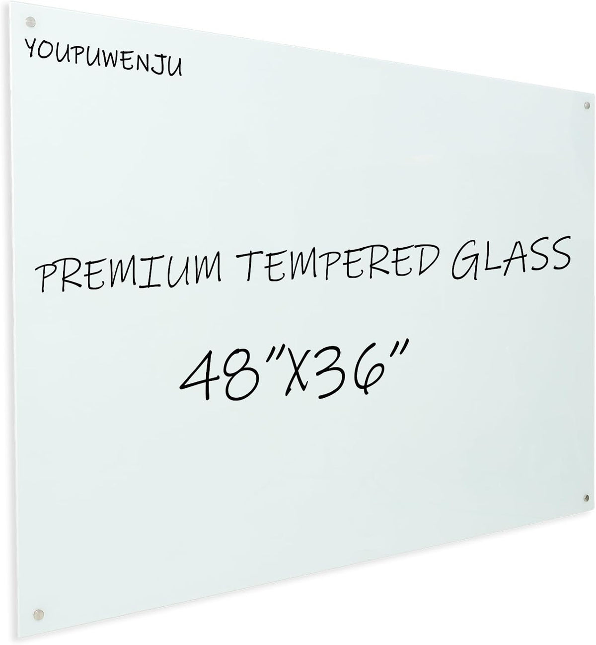 Magnetic Glass Writeboard 48"X36" Premium Tempered Dry Erase Boards Wall