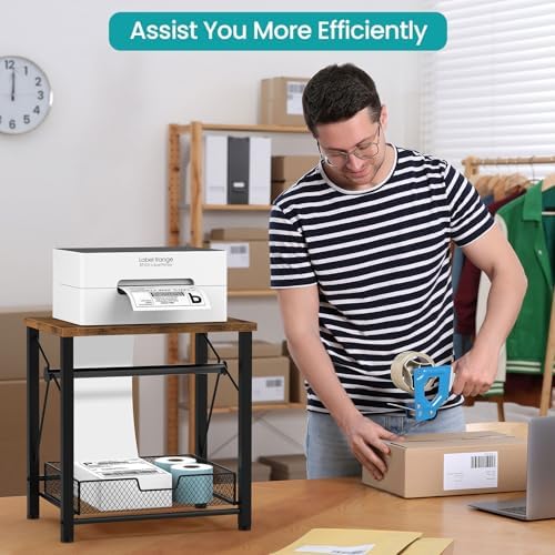 eliteroo label holder for rolls and fan-fold labels on a desk or shelf
