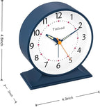 Tinload 4.5" Antique Retro Analog Alarm Clock, Small Silent Bedside Desk Clock - Image 7