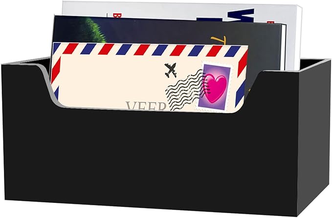 Mail Holder for Table, Acrylic Letter Holder Box for Desk or Wall Mount - Image 5