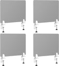 Desk Divider 4 Pcs Desk Privacy Panel 23.6''L x 15.8W'' Office Partitions Grey