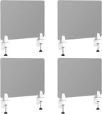 Desk Divider 4 Pcs Desk Privacy Panel 23.6''L x 15.8W'' Office Partitions Grey