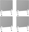 Desk Divider 4 Pcs Desk Privacy Panel 23.6''L x 15.8W'' Office Partitions Grey by Yeaborn