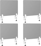 Desk Divider 4 Pcs Desk Privacy Panel 23.6''L x 15.8W'' Office Partitions Grey by Yeaborn
